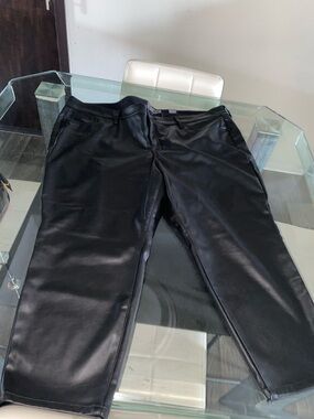 torrid Black Straight-Leg Faux Leather Pants